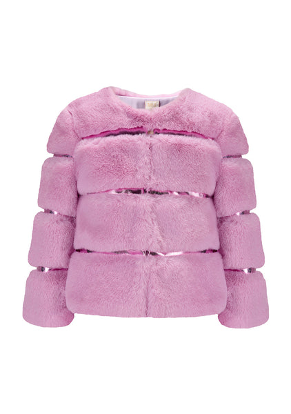 ムートン・ファーコート MOLLIOLLI SUNNY bulky crop fur jacket purple Designer fashion, Seoul-fully created | W Concept