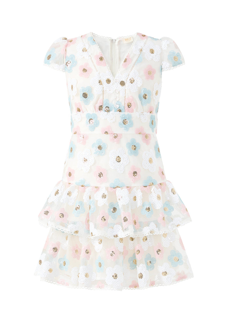 sequin frill dress Strappy Draped Frill Detail Tie Front Mini Dress In Pink Sequin | EGO US