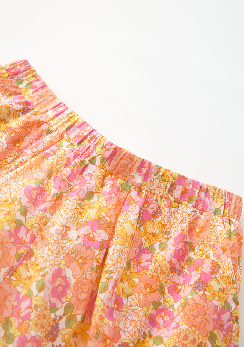 Flowerette Cotton Pants