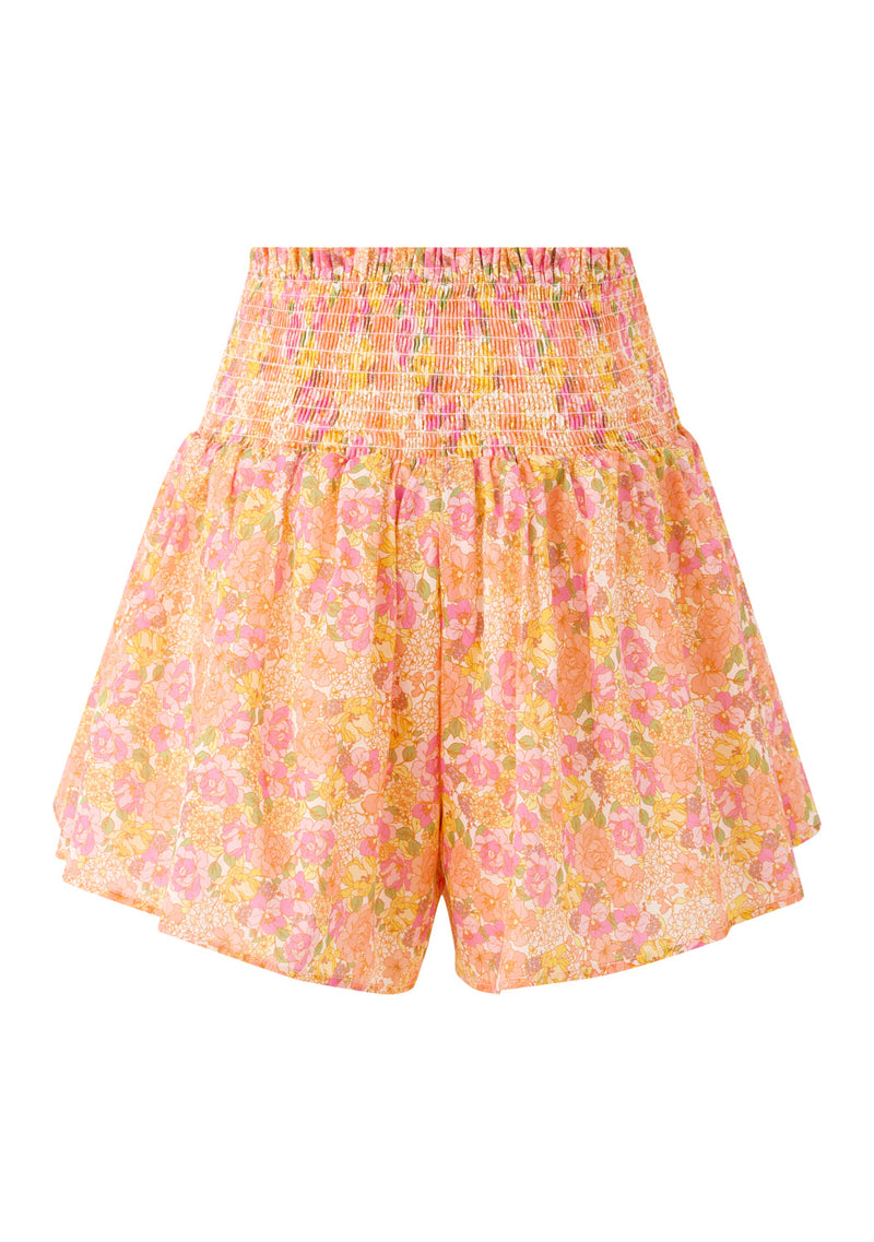 Flowerette Cotton Shorts