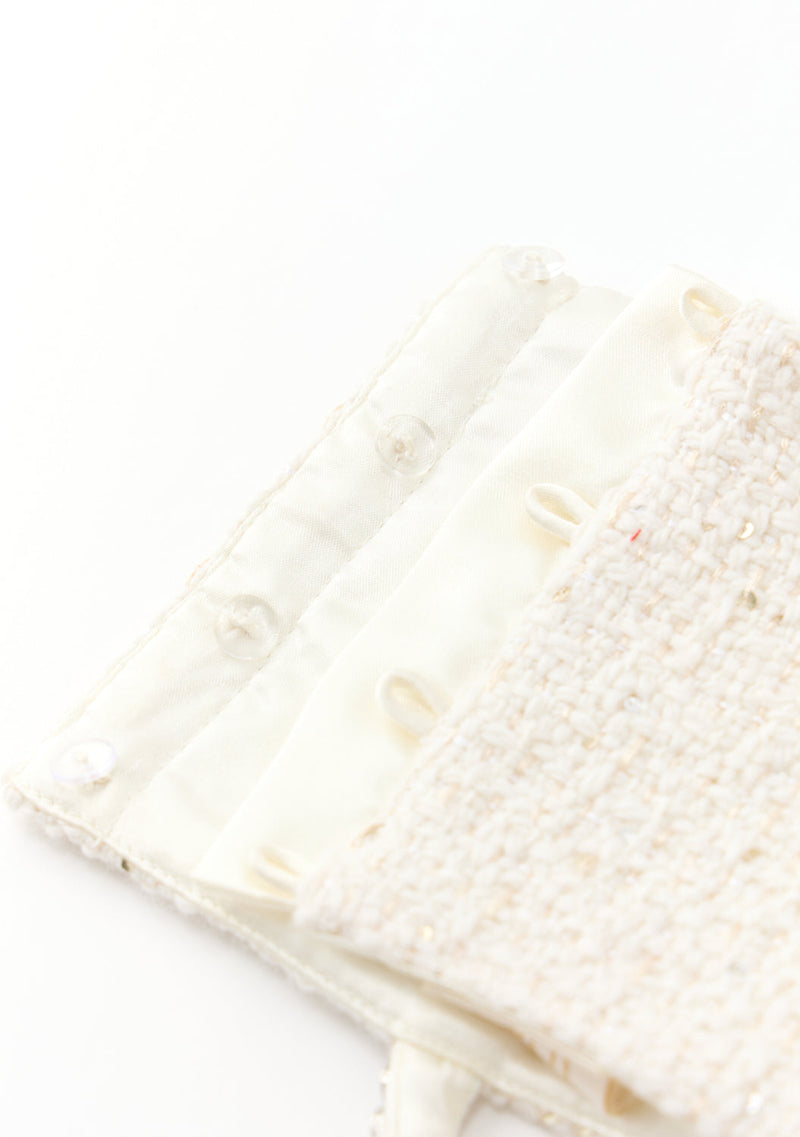 Odelia Heart-Shaped Tweed Top