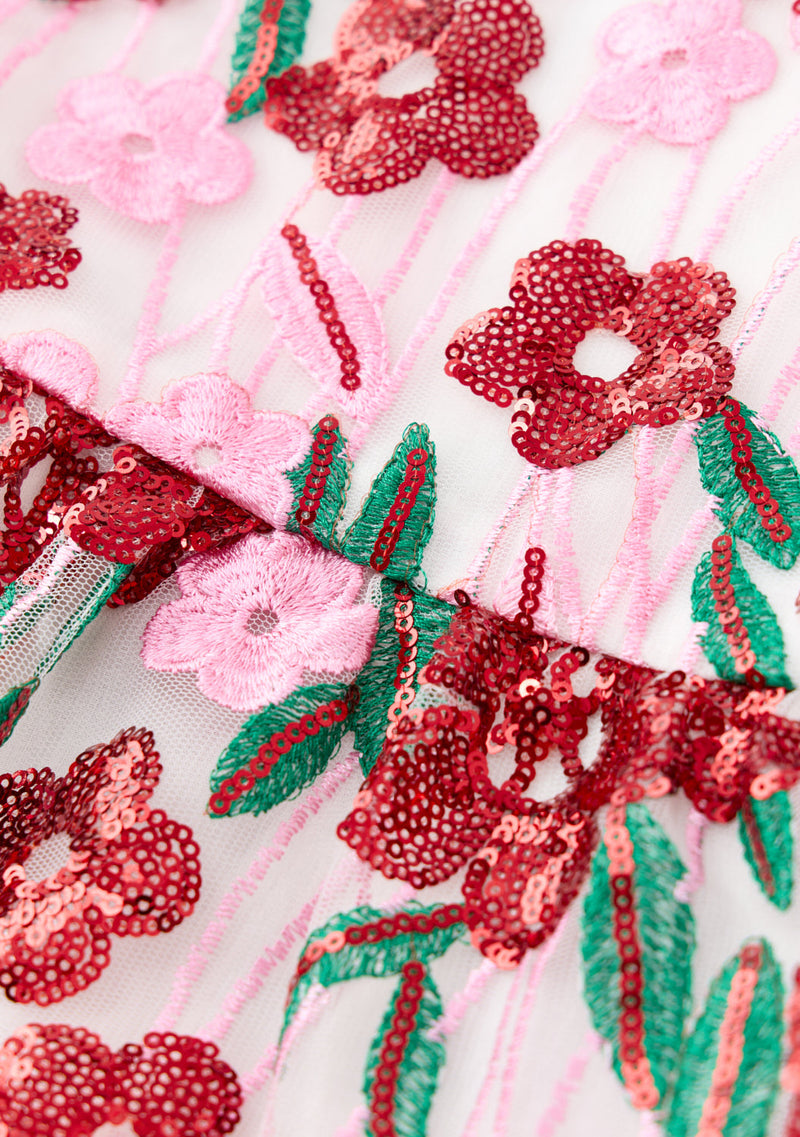 Shyla Embroidered Mini Dress