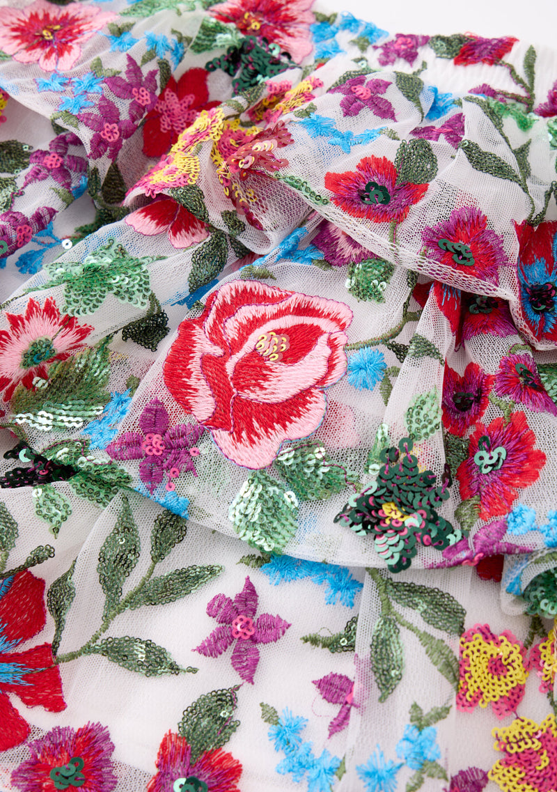 Myla Embroidered Mini Skirt