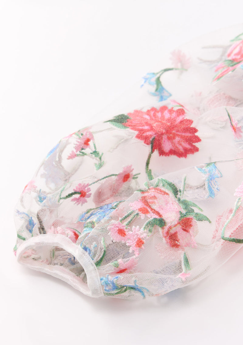 Lillia Embroidered Mini Dress