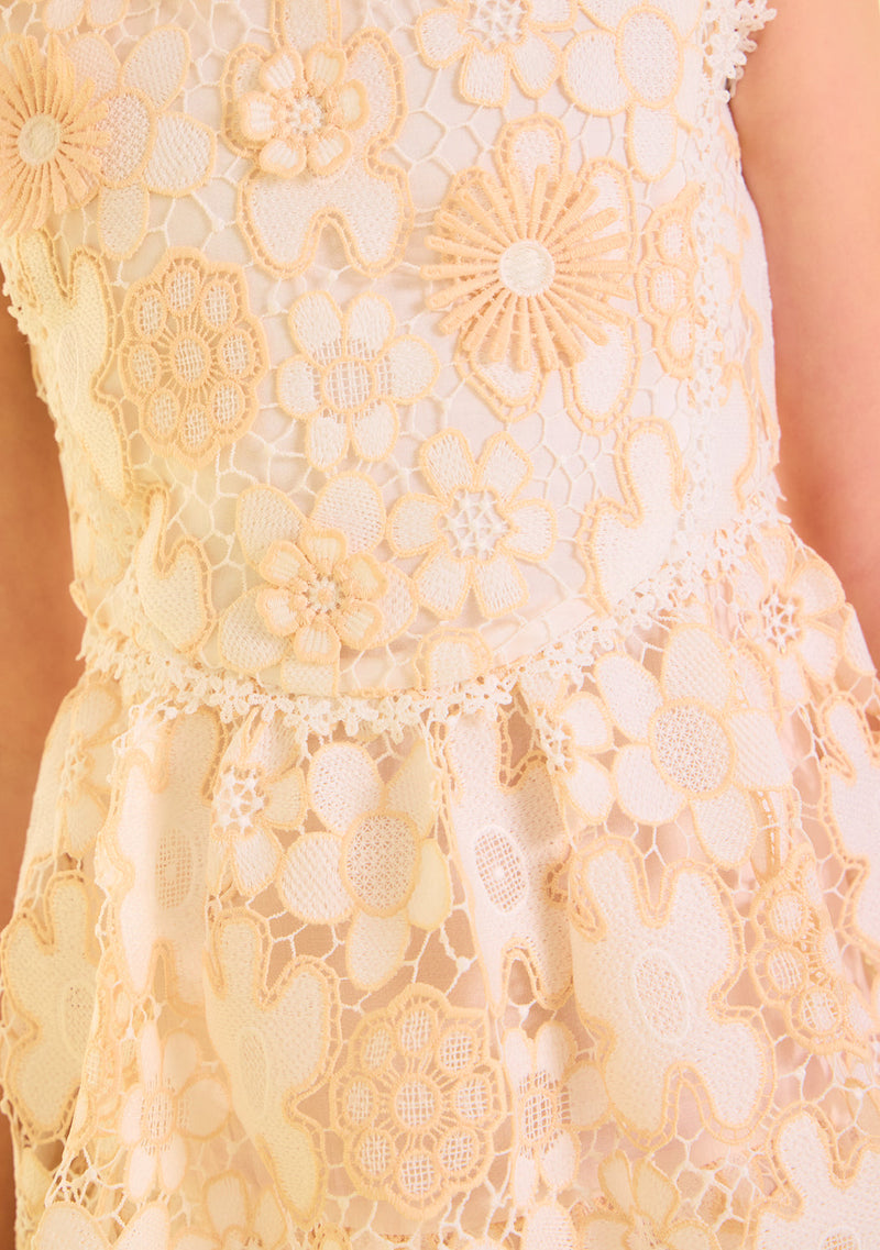 haley maxi dress yellow Madella Hand Dyed Kaftan Dress in Lemongrass