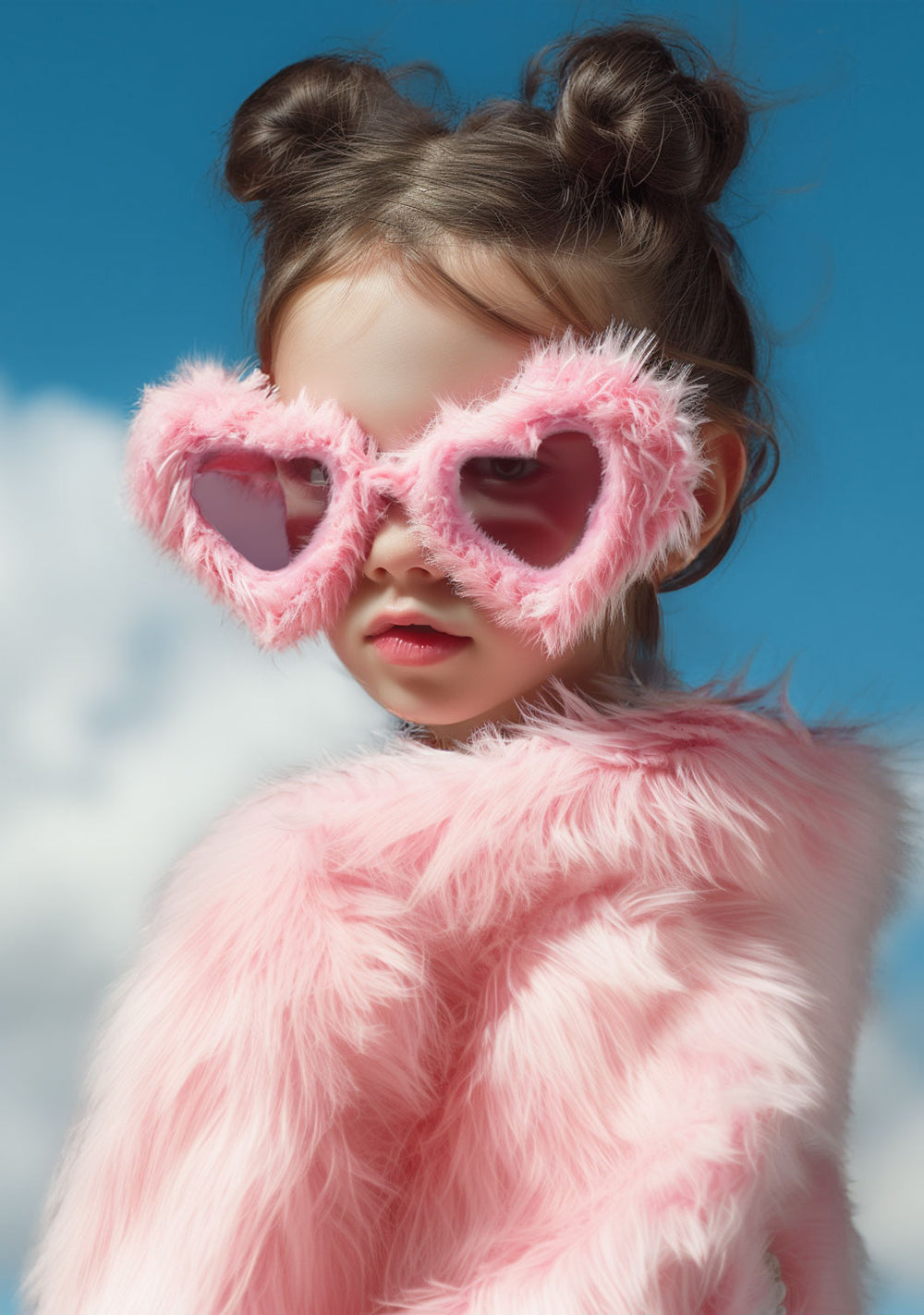 Pink furry sunglasses Gvhntk Women Plush Fuzzy Cat Eye Sunglasses - Pink Cat Eye  main image 4