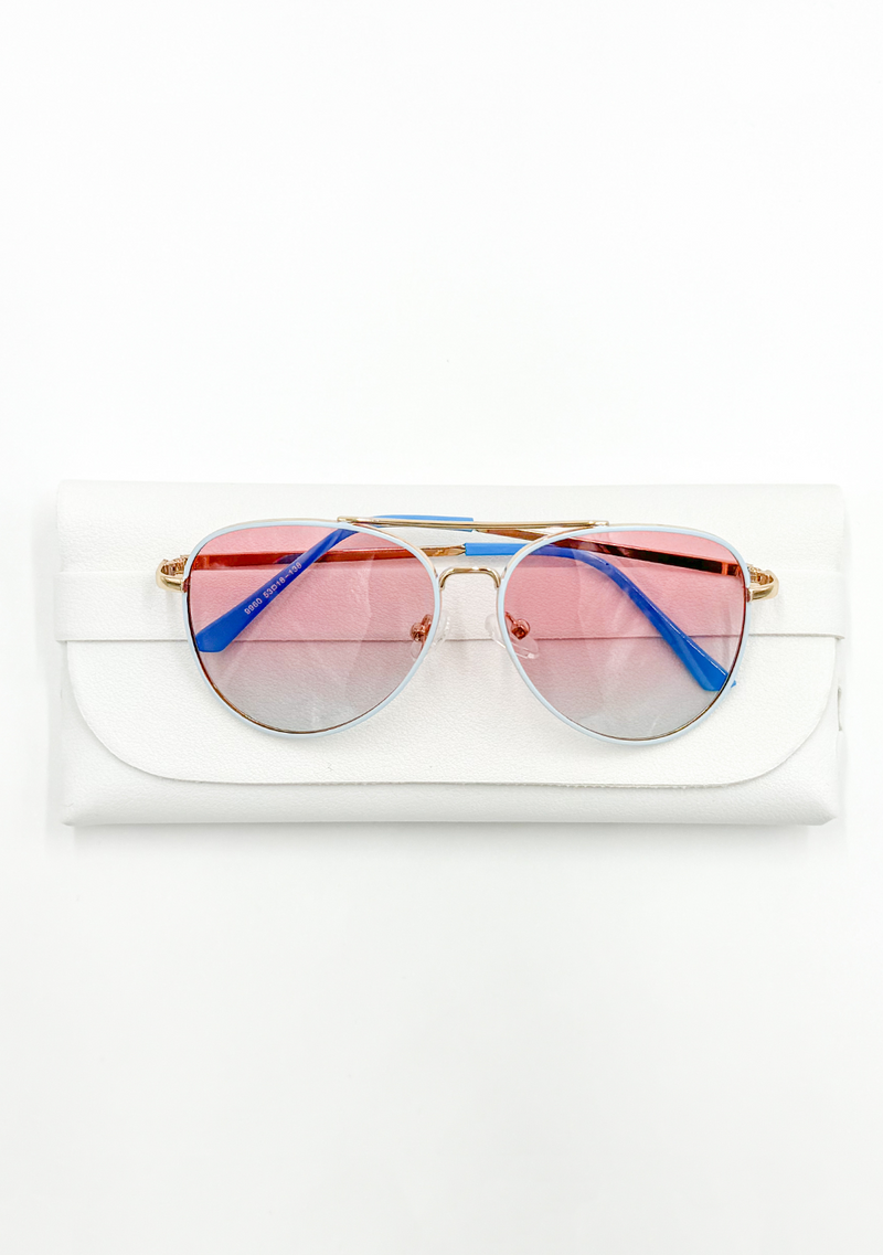 Azure Aviator Sunglasses