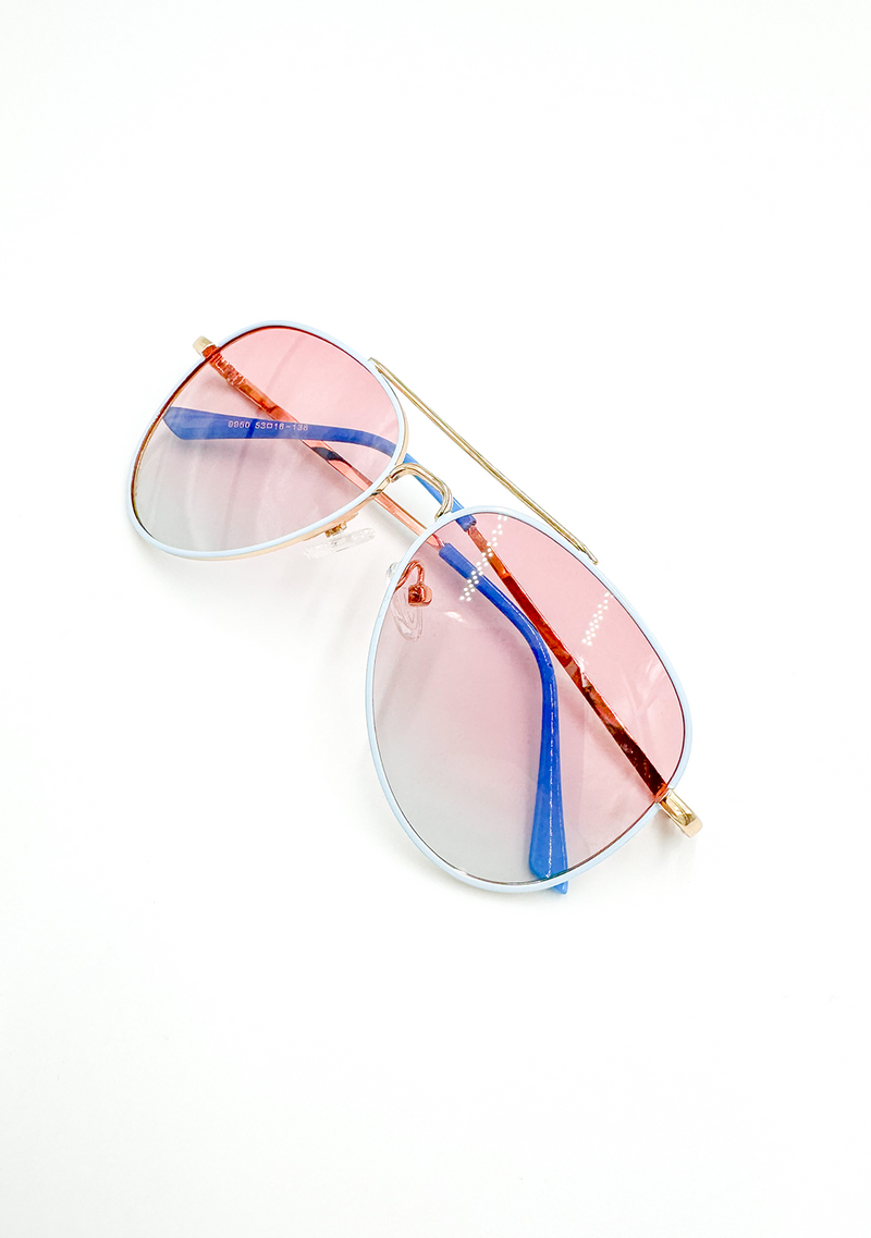 Azure Aviator Sunglasses