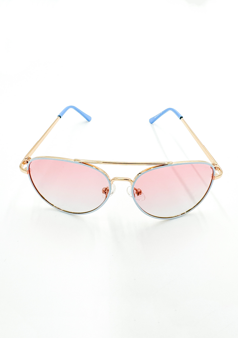 Azure Aviator Sunglasses