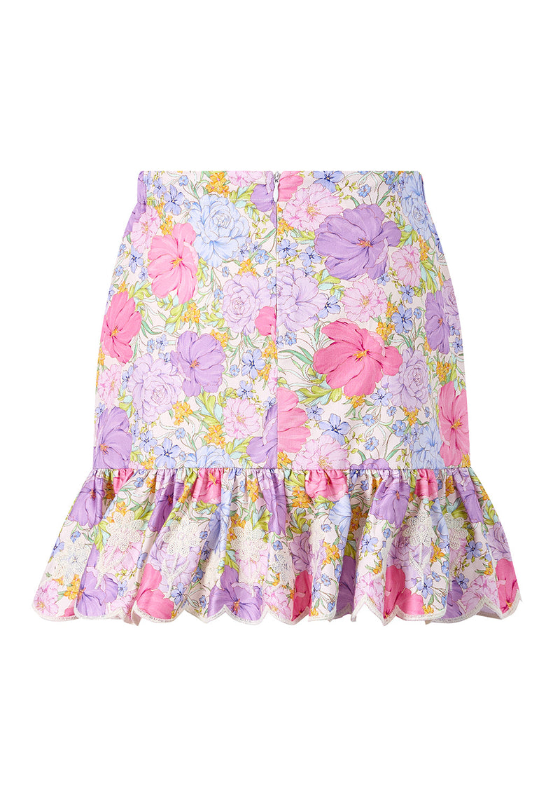 Charlotte Embroidered Mini Skirt