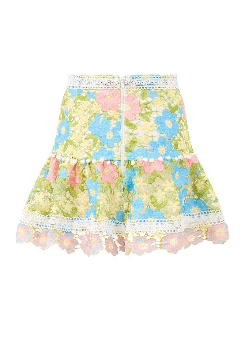 Ellison Embroidered Mini Skirt