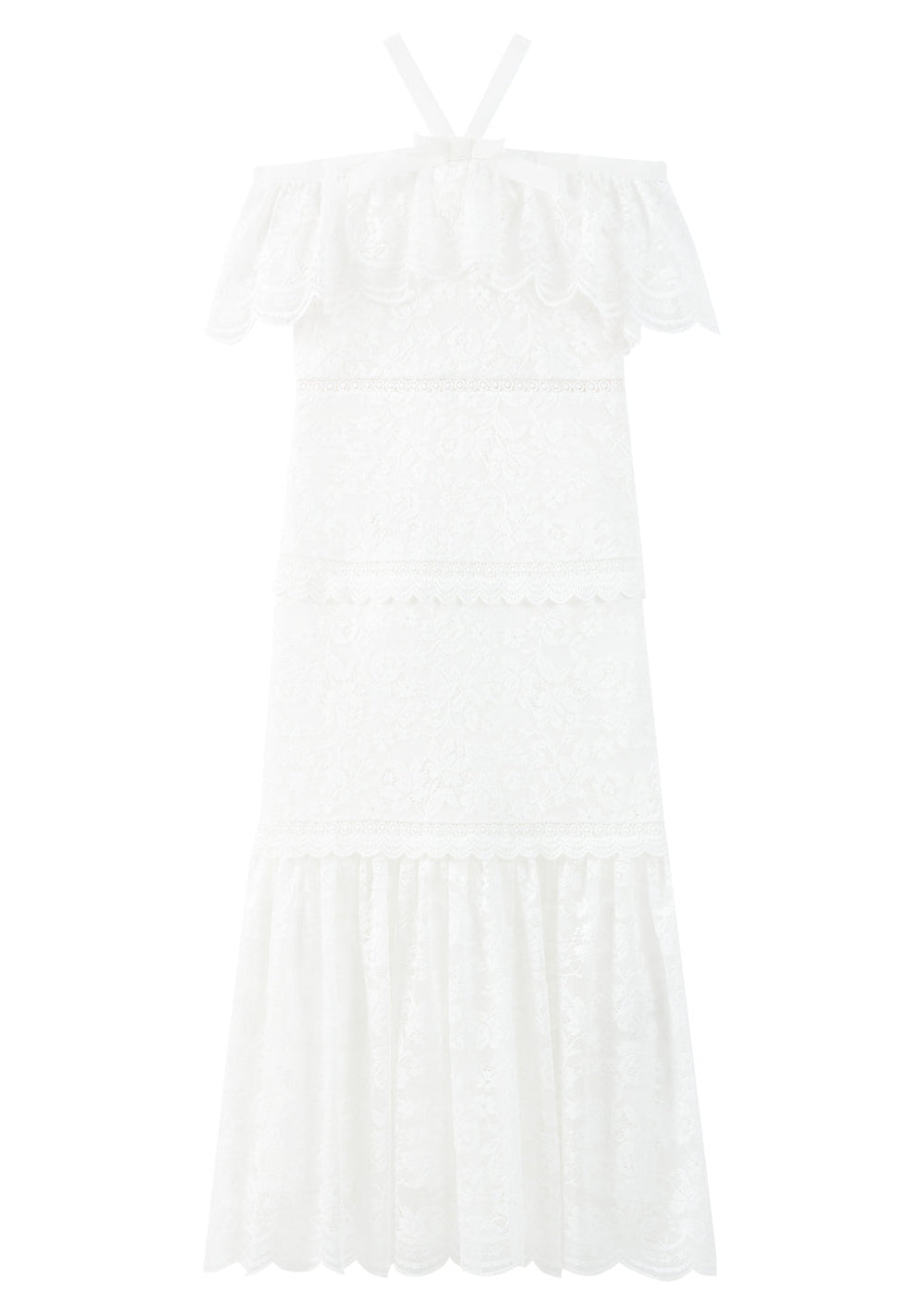 knee length dresses for ladies Emily Maxi Dress White