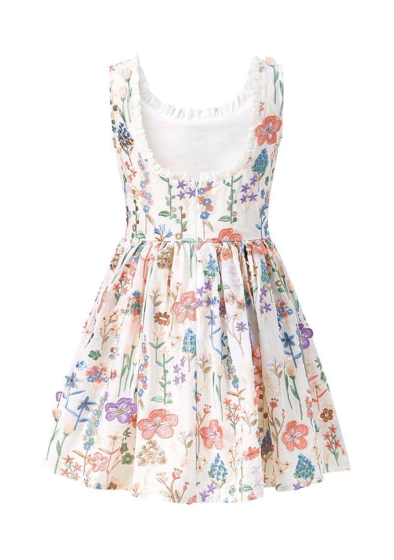 Serena Embroidered Mini Dress