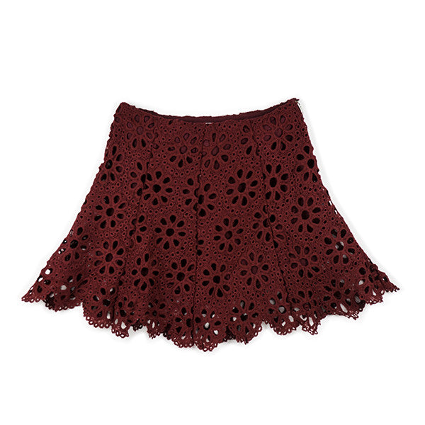 Desire Lace Skirt (Wine)