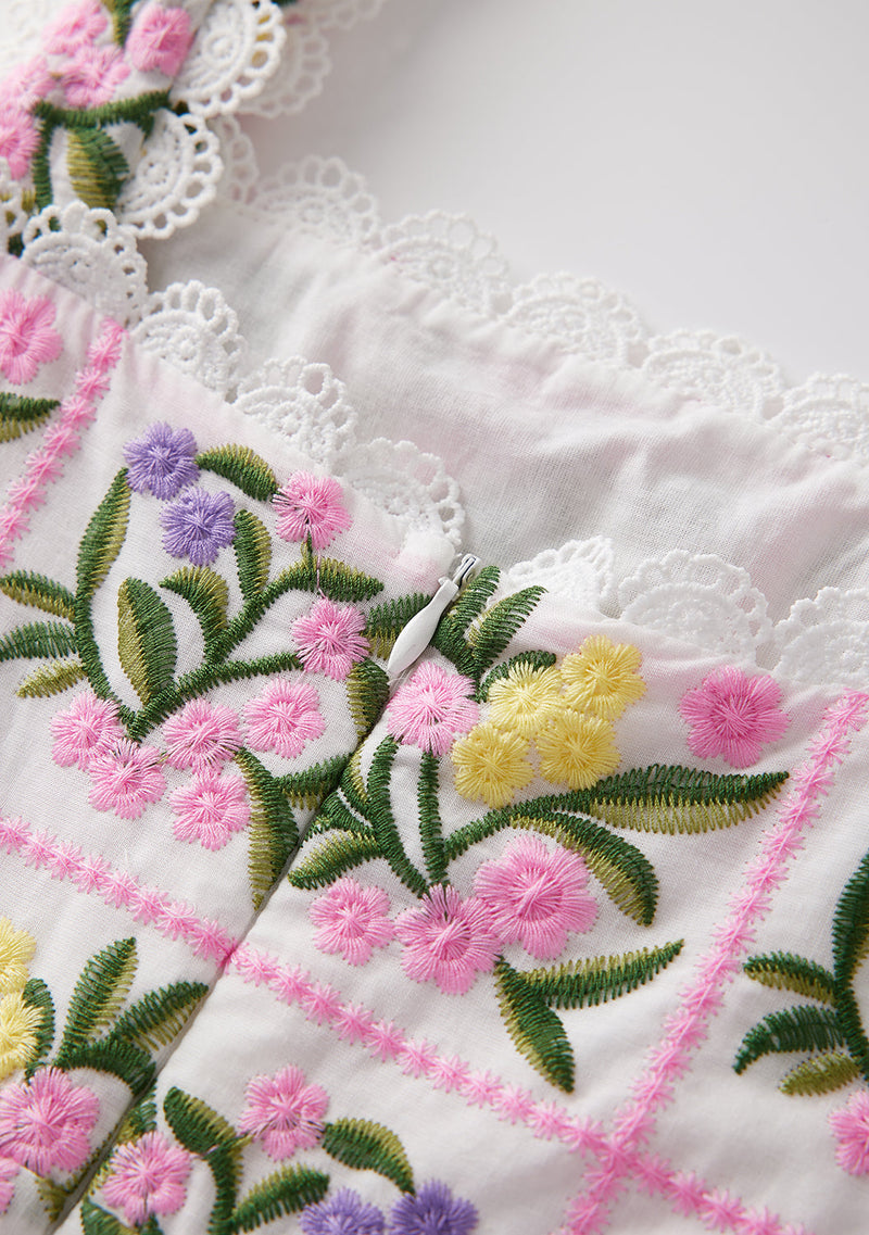Millie Embroidered Mini Dress