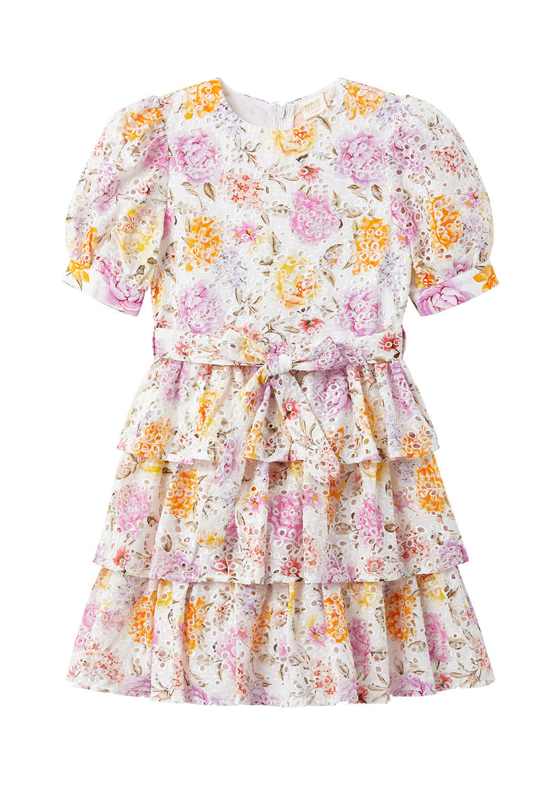 Arielle Embroidered Frill Dress