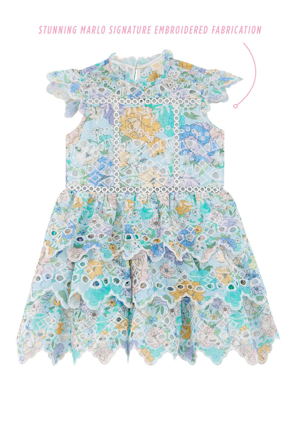 Azure Embroidered Frill Dress (Baby)