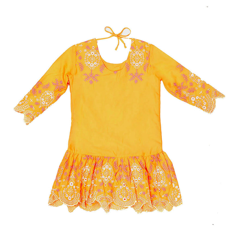 Empire Embroidered Dress